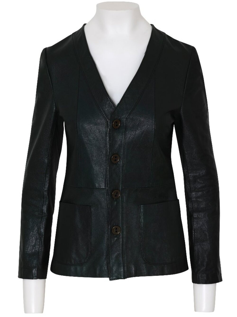 1972–1978, Finnish Lambskin Waist-Seamed Collarless Deep-V Day Jacket